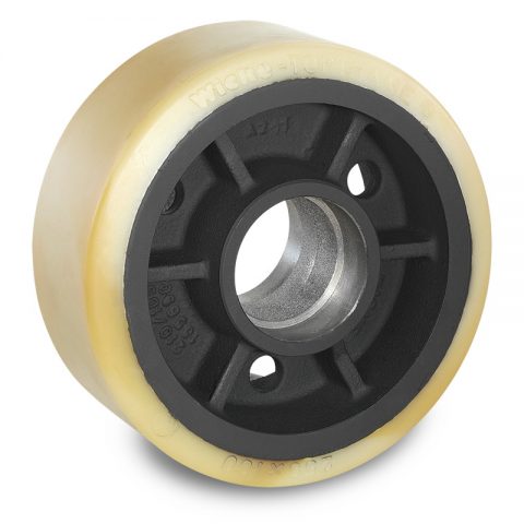 Load wheel for electric pallet truck 250mm from polyurethane for machines Hyster/Yale