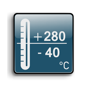 Working temperature from -40C up to +280C